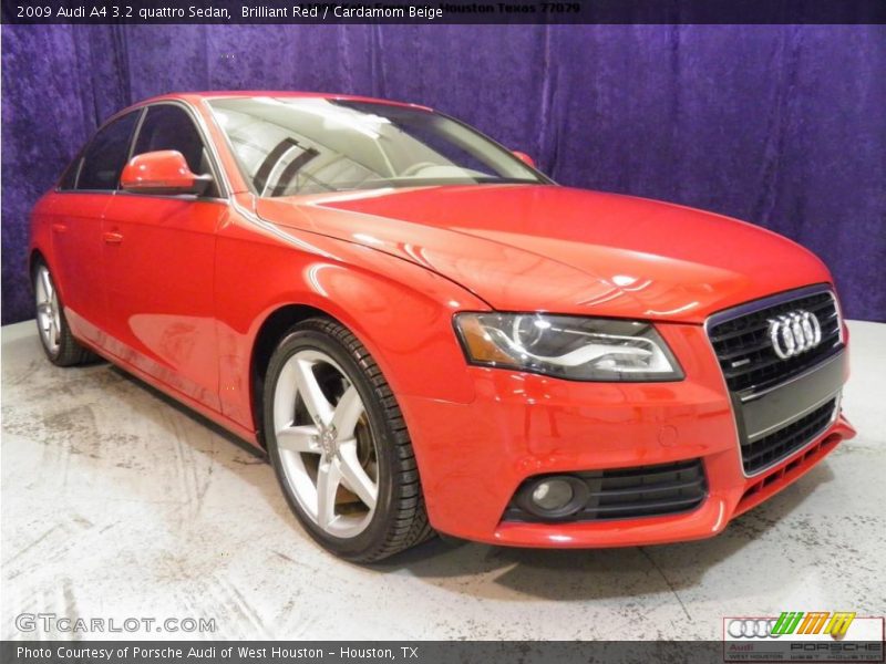 Brilliant Red / Cardamom Beige 2009 Audi A4 3.2 quattro Sedan