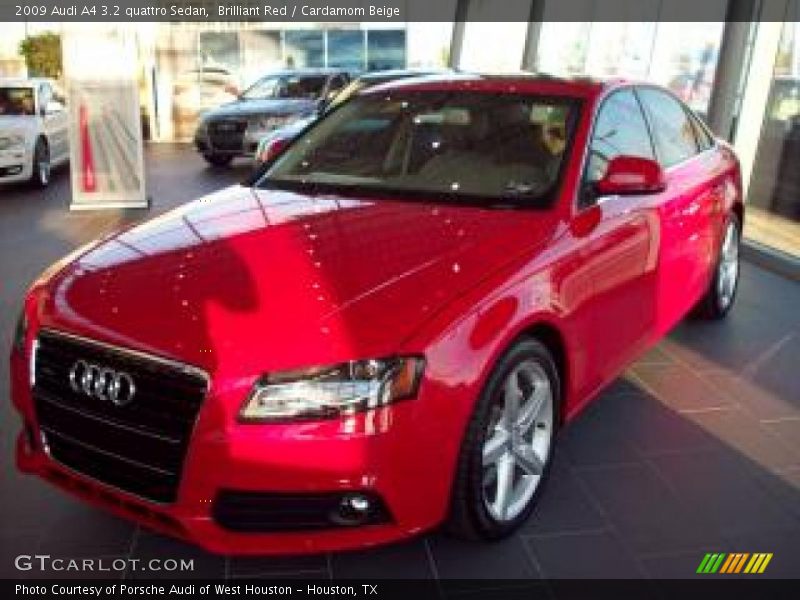 Brilliant Red / Cardamom Beige 2009 Audi A4 3.2 quattro Sedan
