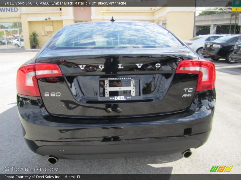 Ember Black Metallic / Off Black/Anthracite 2011 Volvo S60 T6 AWD