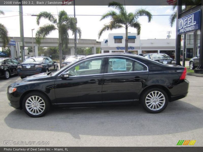 Black / Sandstone Beige 2008 Volvo S80 3.2