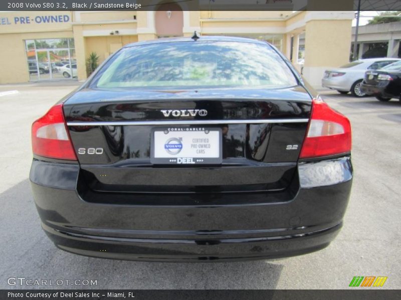 Black / Sandstone Beige 2008 Volvo S80 3.2