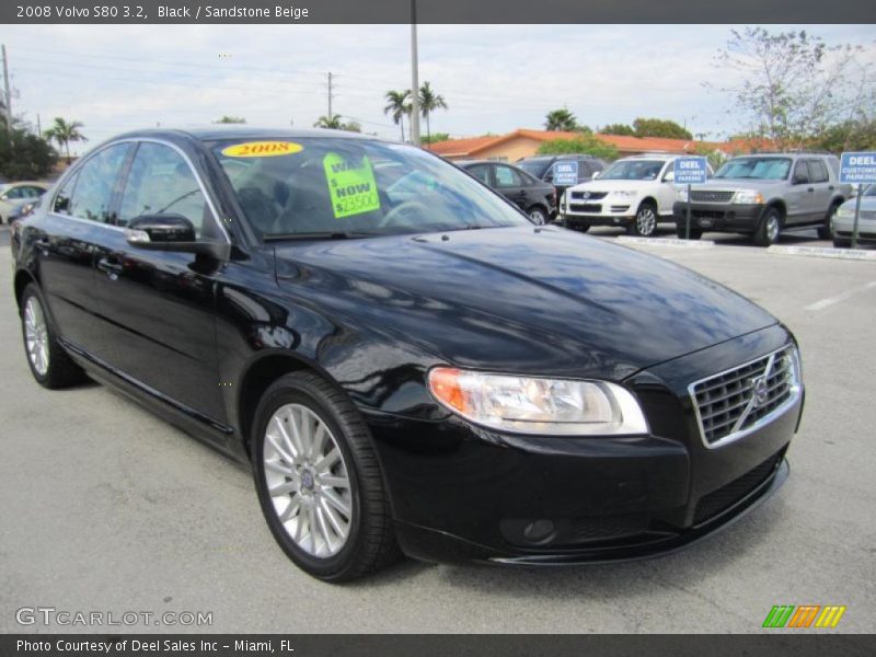 Black / Sandstone Beige 2008 Volvo S80 3.2