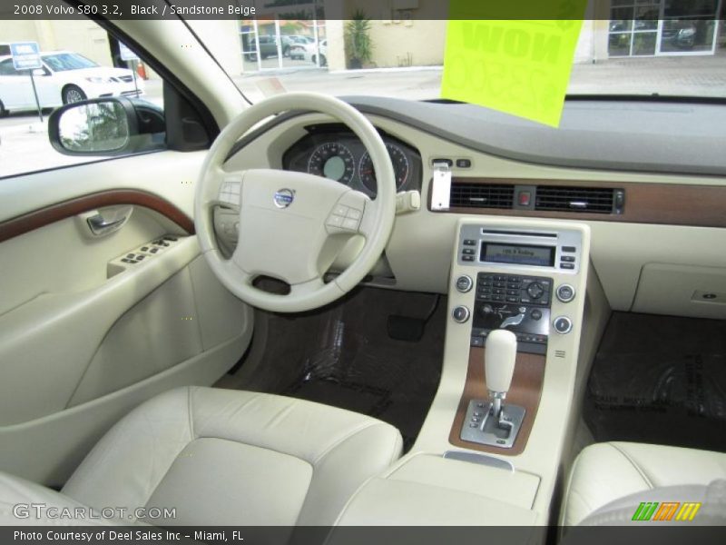 Black / Sandstone Beige 2008 Volvo S80 3.2