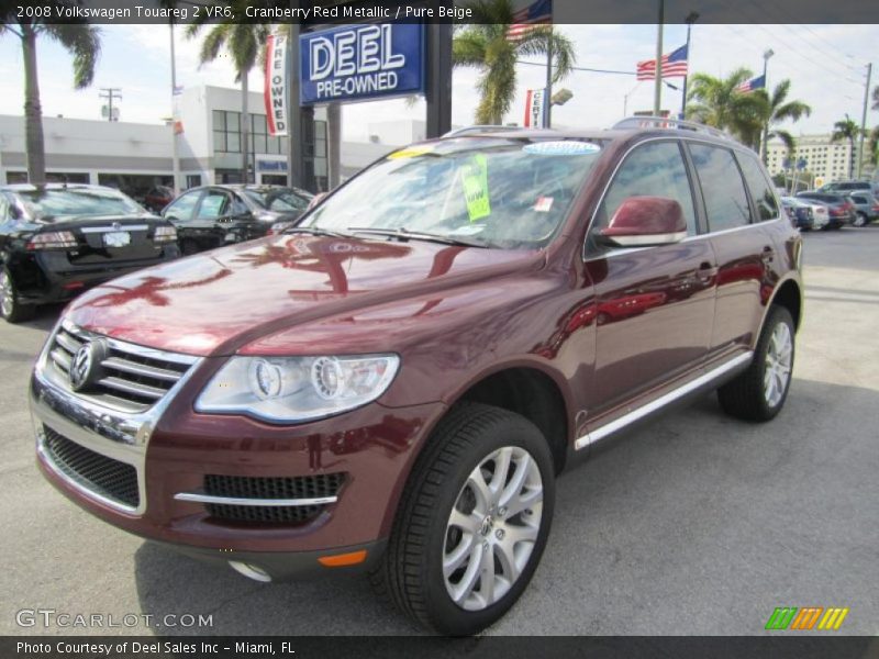 Cranberry Red Metallic / Pure Beige 2008 Volkswagen Touareg 2 VR6