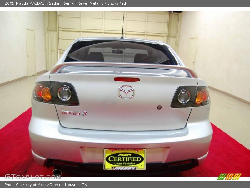 Sunlight Silver Metallic / Black/Red 2005 Mazda MAZDA3 s Sedan