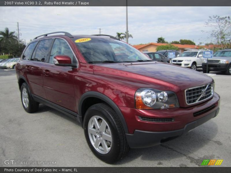 Ruby Red Metallic / Taupe 2007 Volvo XC90 3.2