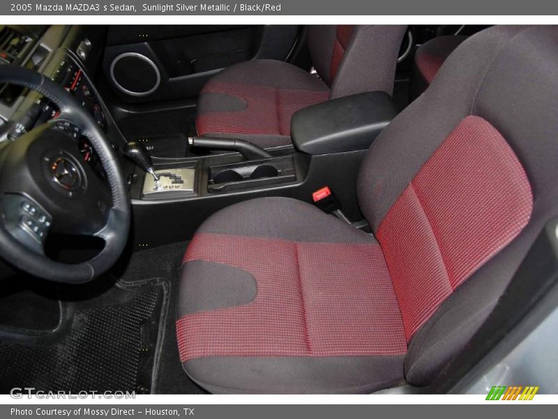 Sunlight Silver Metallic / Black/Red 2005 Mazda MAZDA3 s Sedan