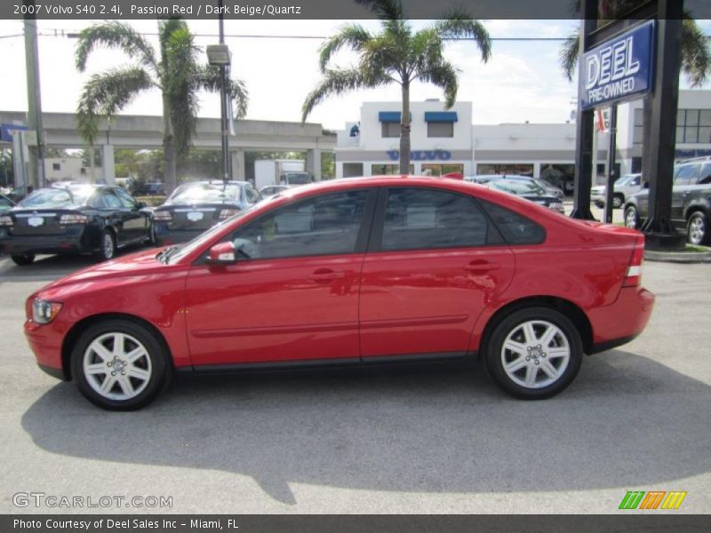 Passion Red / Dark Beige/Quartz 2007 Volvo S40 2.4i