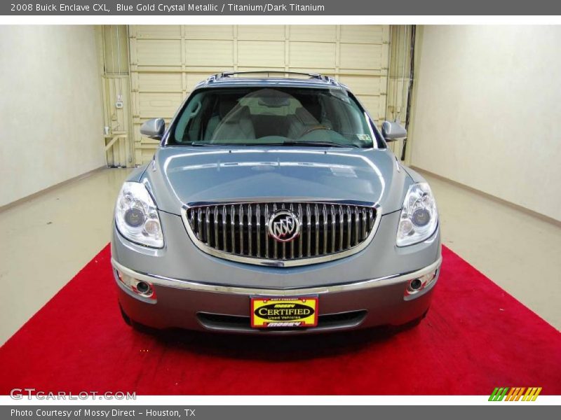 Blue Gold Crystal Metallic / Titanium/Dark Titanium 2008 Buick Enclave CXL