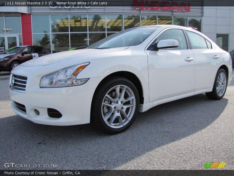 Winter Frost White / Cafe Latte 2011 Nissan Maxima 3.5 SV