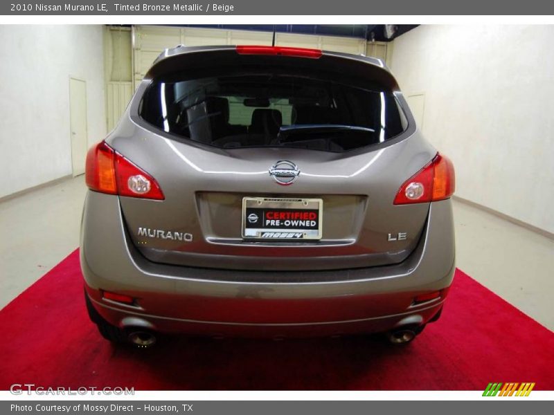 Tinted Bronze Metallic / Beige 2010 Nissan Murano LE