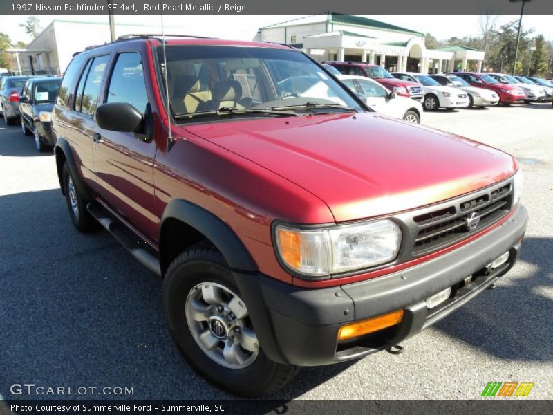 Red Pearl Metallic / Beige 1997 Nissan Pathfinder SE 4x4