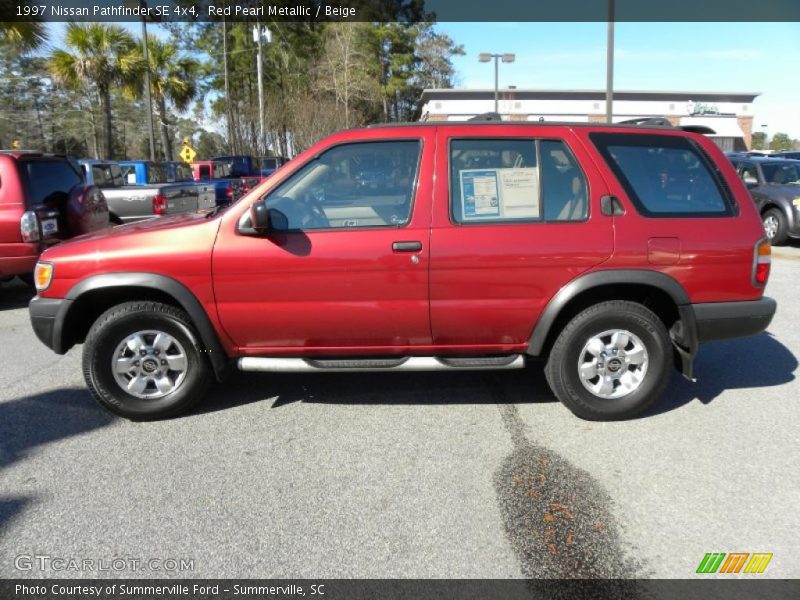 Red Pearl Metallic / Beige 1997 Nissan Pathfinder SE 4x4