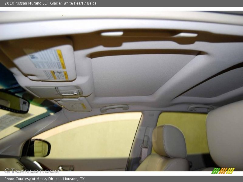 Glacier White Pearl / Beige 2010 Nissan Murano LE