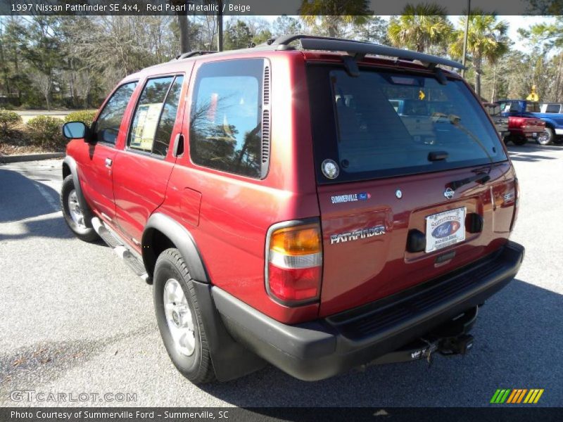 Red Pearl Metallic / Beige 1997 Nissan Pathfinder SE 4x4
