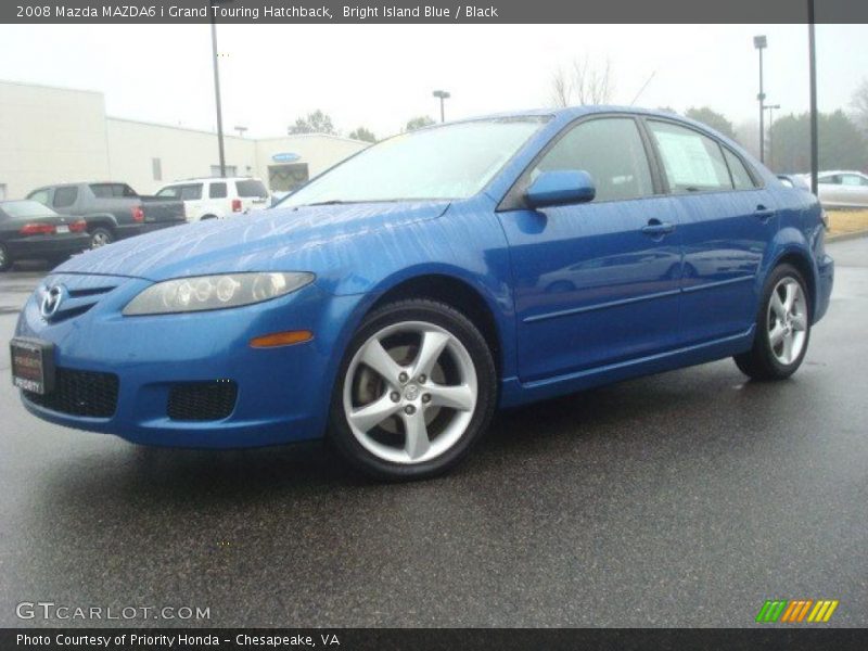 Bright Island Blue / Black 2008 Mazda MAZDA6 i Grand Touring Hatchback
