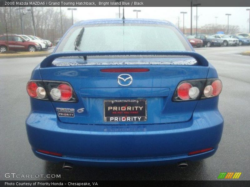 Bright Island Blue / Black 2008 Mazda MAZDA6 i Grand Touring Hatchback
