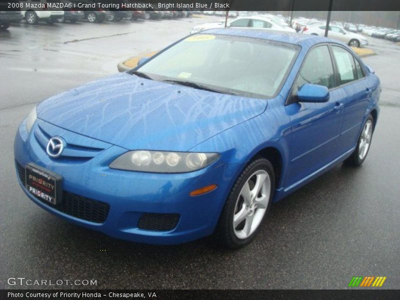 Bright Island Blue / Black 2008 Mazda MAZDA6 i Grand Touring Hatchback