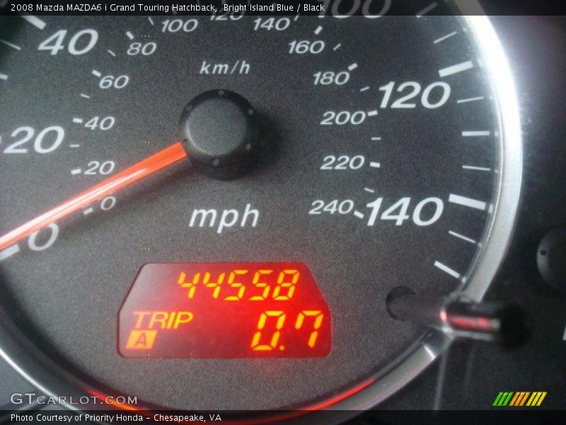 Bright Island Blue / Black 2008 Mazda MAZDA6 i Grand Touring Hatchback