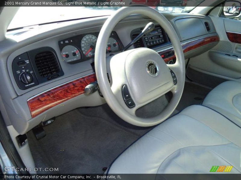Light Blue Metallic / Light Graphite 2001 Mercury Grand Marquis GS