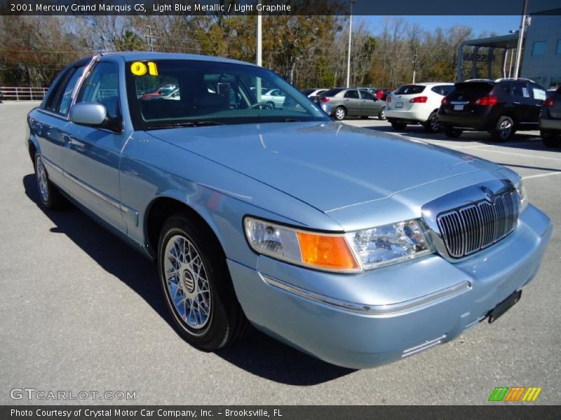 Light Blue Metallic / Light Graphite 2001 Mercury Grand Marquis GS