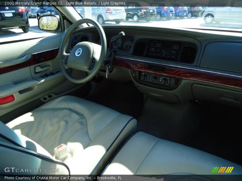 Light Blue Metallic / Light Graphite 2001 Mercury Grand Marquis GS