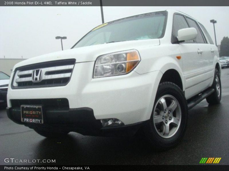 Taffeta White / Saddle 2008 Honda Pilot EX-L 4WD