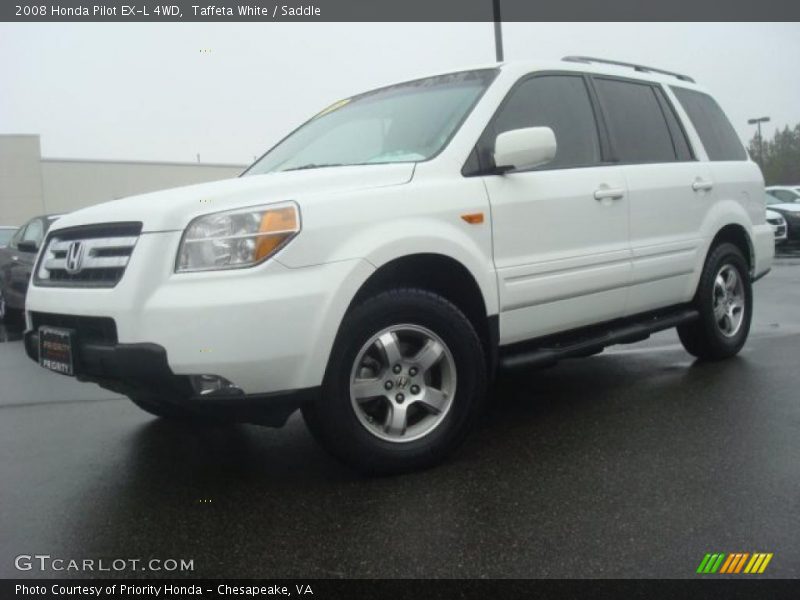 Taffeta White / Saddle 2008 Honda Pilot EX-L 4WD