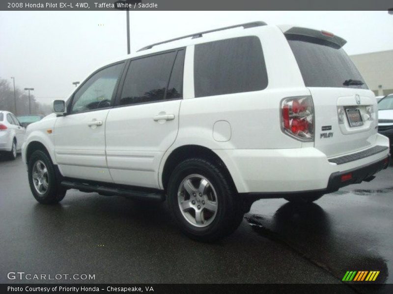 Taffeta White / Saddle 2008 Honda Pilot EX-L 4WD