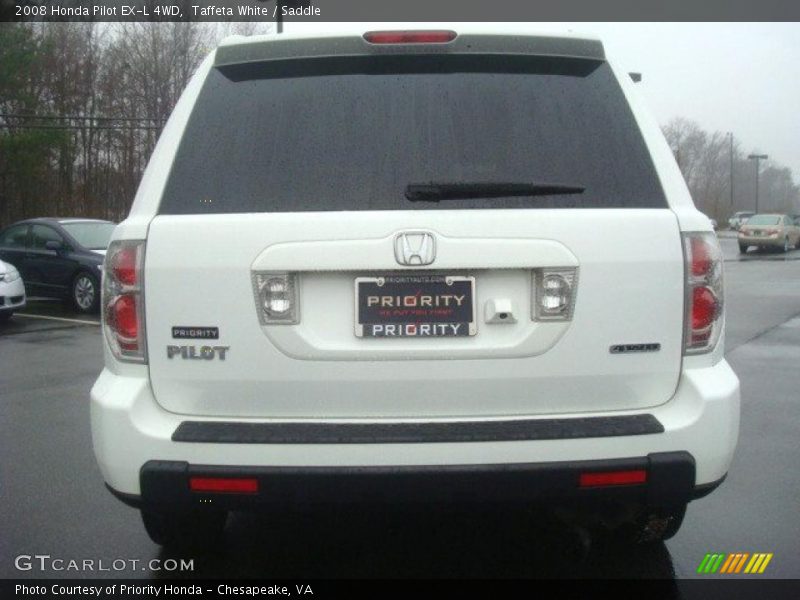 Taffeta White / Saddle 2008 Honda Pilot EX-L 4WD