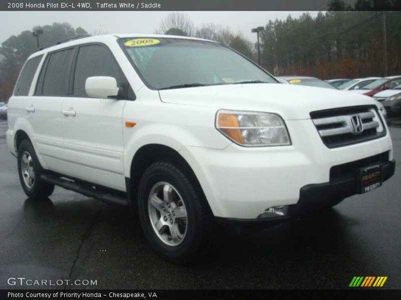 Taffeta White / Saddle 2008 Honda Pilot EX-L 4WD