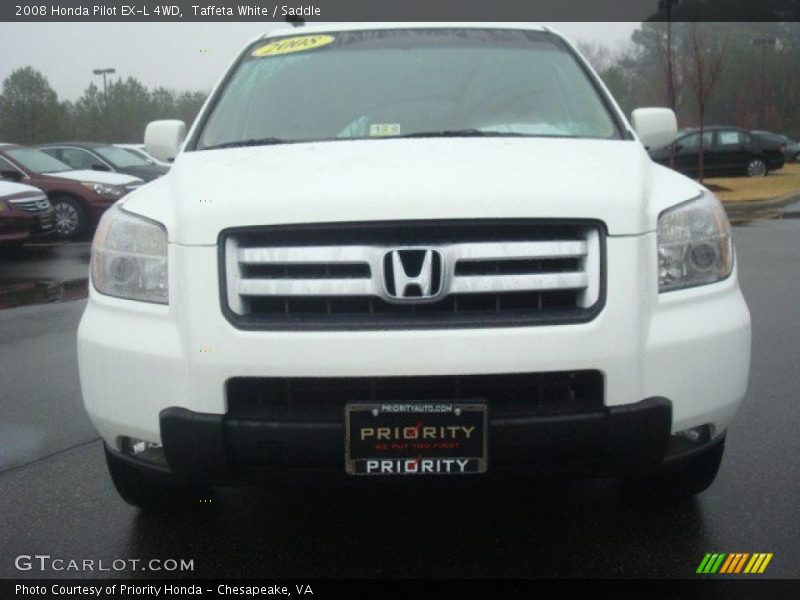 Taffeta White / Saddle 2008 Honda Pilot EX-L 4WD