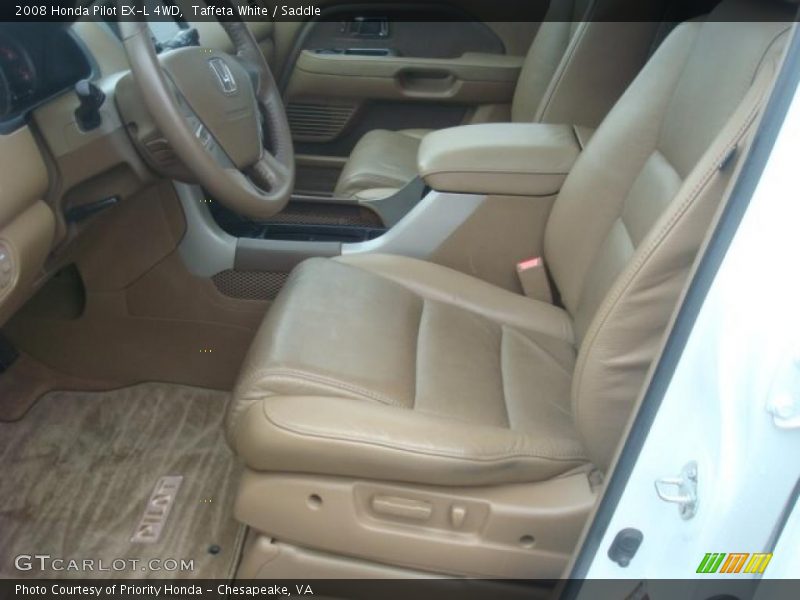 Taffeta White / Saddle 2008 Honda Pilot EX-L 4WD