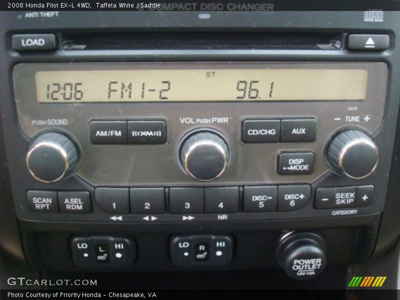 Taffeta White / Saddle 2008 Honda Pilot EX-L 4WD