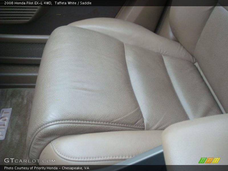 Taffeta White / Saddle 2008 Honda Pilot EX-L 4WD
