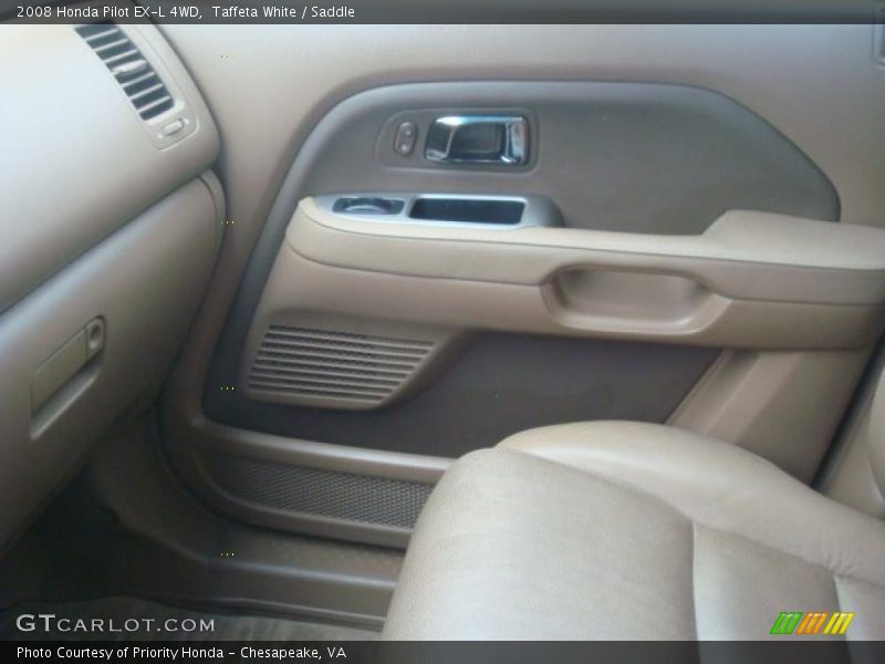 Taffeta White / Saddle 2008 Honda Pilot EX-L 4WD