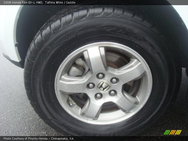 Taffeta White / Saddle 2008 Honda Pilot EX-L 4WD