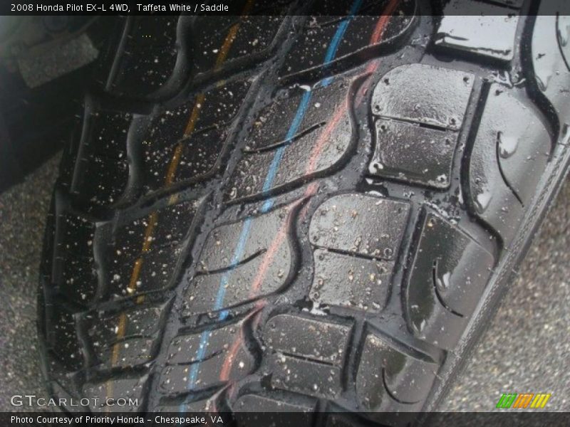 Taffeta White / Saddle 2008 Honda Pilot EX-L 4WD