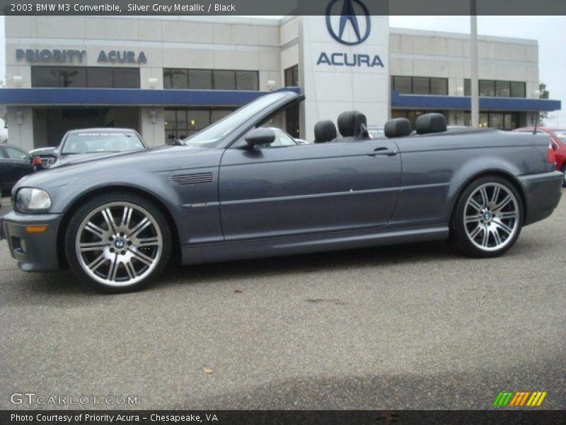 Silver Grey Metallic / Black 2003 BMW M3 Convertible