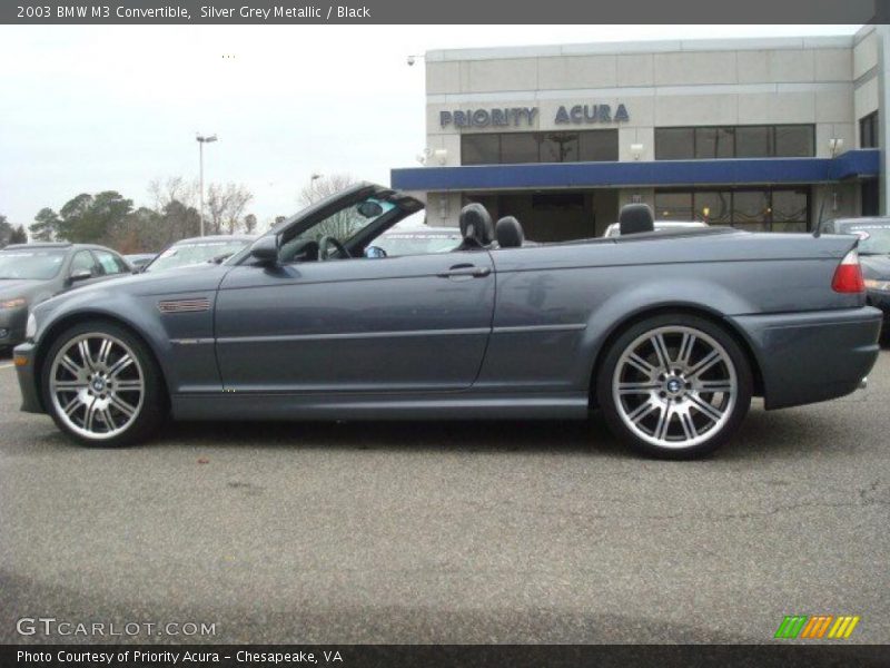 Silver Grey Metallic / Black 2003 BMW M3 Convertible