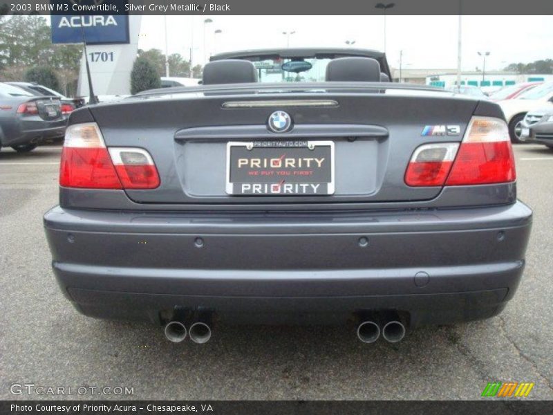 Silver Grey Metallic / Black 2003 BMW M3 Convertible