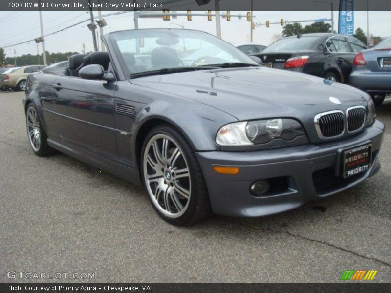 Silver Grey Metallic / Black 2003 BMW M3 Convertible