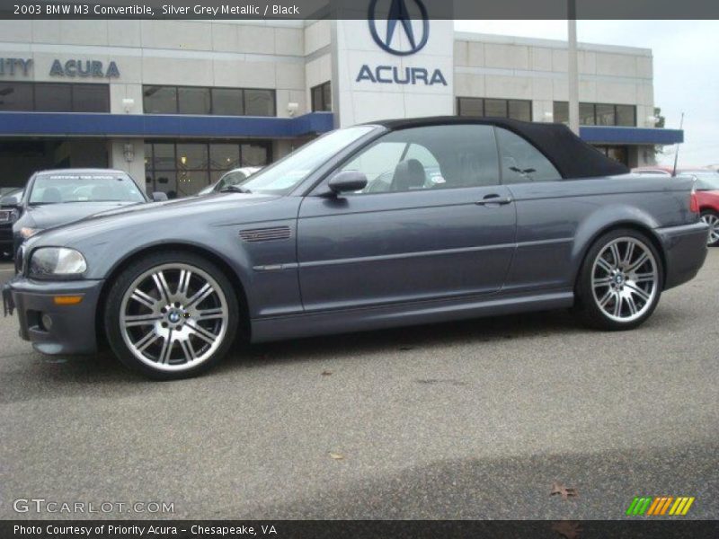 Silver Grey Metallic / Black 2003 BMW M3 Convertible