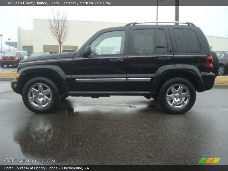 Black Clearcoat / Medium Slate Gray 2007 Jeep Liberty Limited