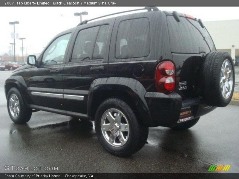 Black Clearcoat / Medium Slate Gray 2007 Jeep Liberty Limited