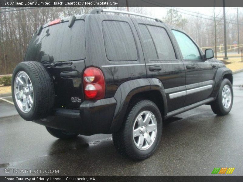Black Clearcoat / Medium Slate Gray 2007 Jeep Liberty Limited