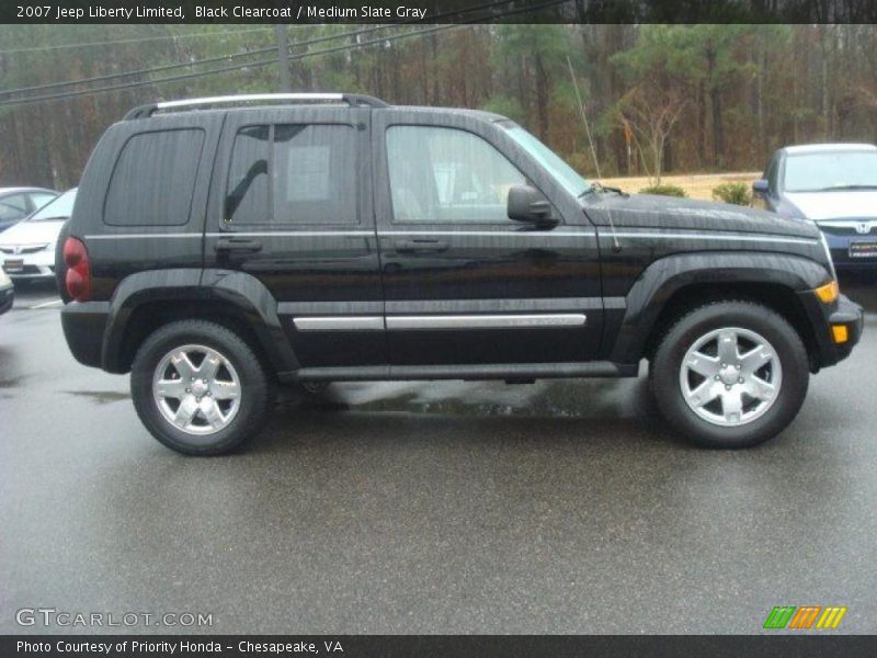 Black Clearcoat / Medium Slate Gray 2007 Jeep Liberty Limited