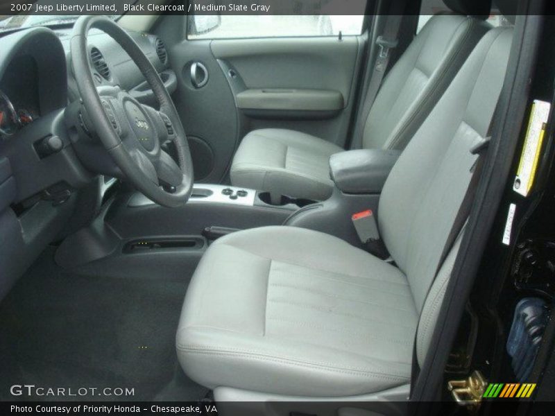 Black Clearcoat / Medium Slate Gray 2007 Jeep Liberty Limited