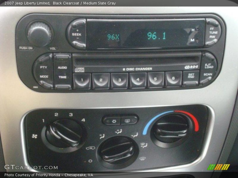 Black Clearcoat / Medium Slate Gray 2007 Jeep Liberty Limited