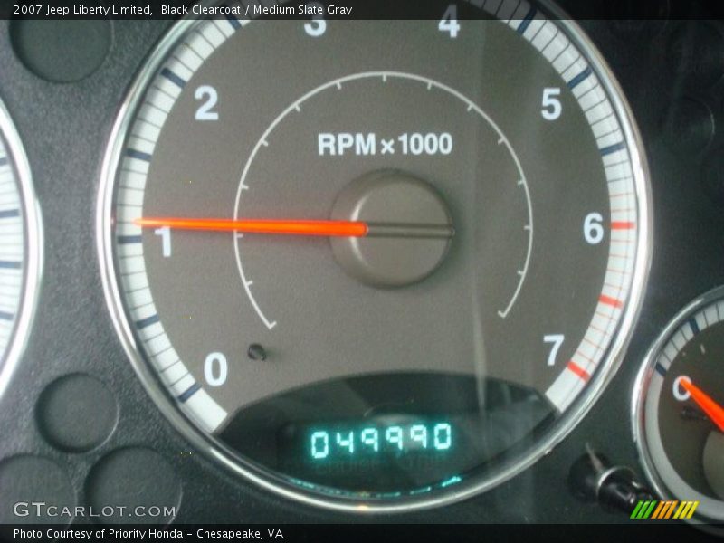 Black Clearcoat / Medium Slate Gray 2007 Jeep Liberty Limited